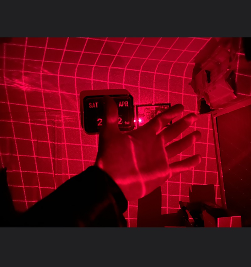 red laser grid paranormal ghost